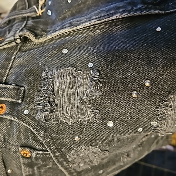 NWT Vintage Furst of A Kind Uniquely Handmade Denim Shorts Size 28 - Picture 5 of 11